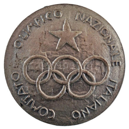 Olaszország 1960. 'Olasz Nemzeti Olimpiai Bizottság Érem' kétoldalas fém részvételi érem (38mm) T:1- Italy 1960. 'Italian National Olympic Committee Medallion' two-sided metal commemorative medallion (38mm) C:AU