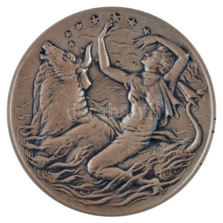 Hollandia / Utrecht (1961.) 'Európai tanács' jelzett Ag kétoldalas emlékérem eredeti tokban (42,65g/0.925/51mm) T:BU Netherlands / Utrecht (1961.) 'Council of Europe' hallmarked Ag two sided commemorative medallion in original case