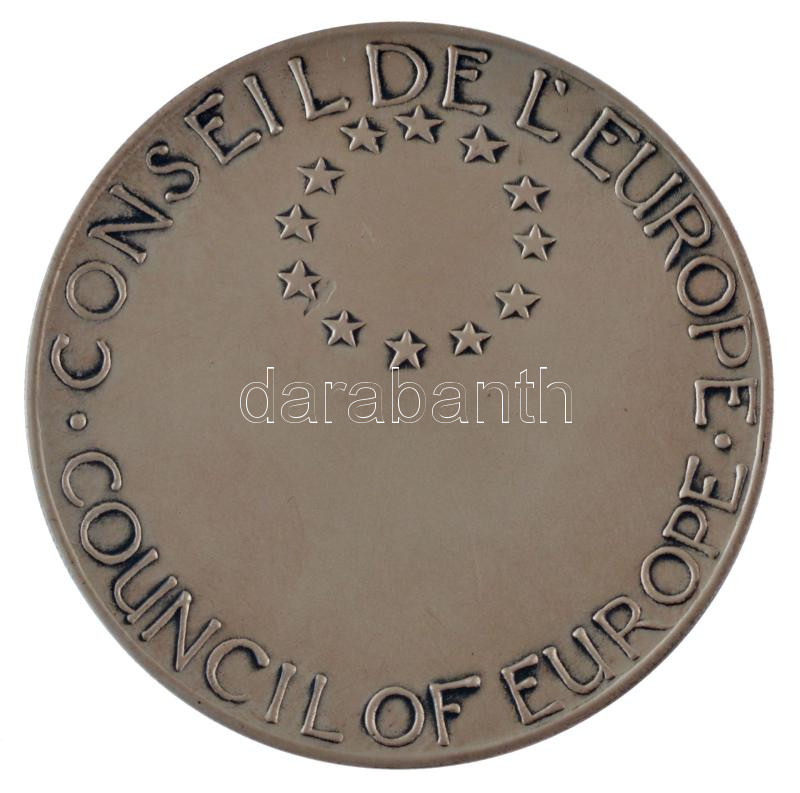 Hollandia / Utrecht (1961.) 'Európai tanács' jelzett Ag kétoldalas emlékérem eredeti tokban (42,65g/0.925/51mm) T:BU Netherlands / Utrecht (1961.) 'Council of Europe' hallmarked Ag two sided commemorative medallion in original case - Image 2