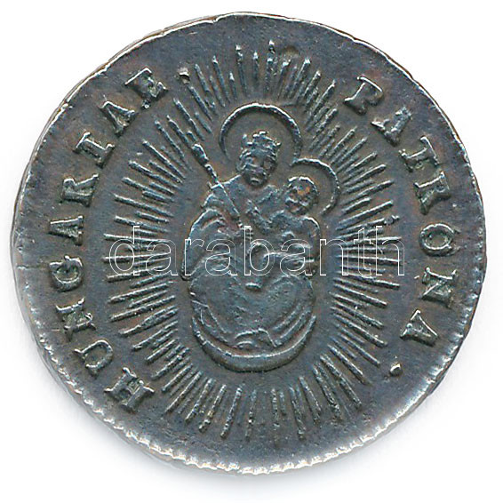 1763. Rézdénár 'Mária Terézia / zárt korona' T:2 patina Huszár: 1756., Unger III.: 1278.