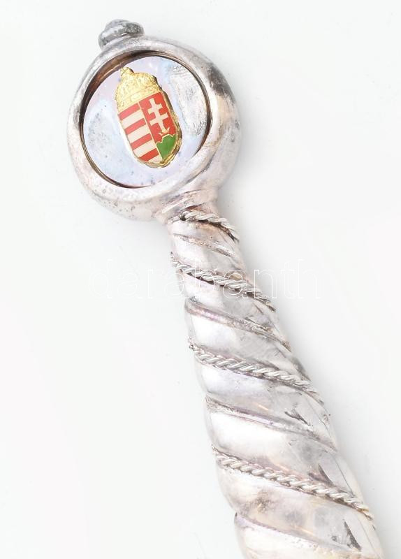 'Magyar Ellenállók, Antifasiszták Szövetsége' emlék tőr, dobozban. Ezüstözött fém, h: 31 cm - Image 2