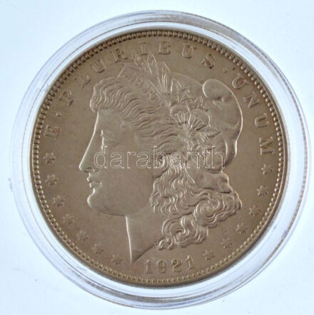 Amerikai Egyesült Államok 1921. 1$ Ag 'Morgan' kapszulában T:2 karc USA 1921. 1 Dollar Ag 'Morgan' in capsule C:XF scratch Krause KM#110