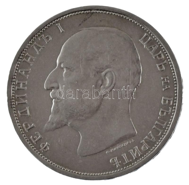 Bulgária 1912. 1L Ag 'I. Ferdinánd' kapszulában T:1- Bulgaria 1912. 1 Lev Ag 'Ferdinand I' in capsule C:AU Krause KM#13