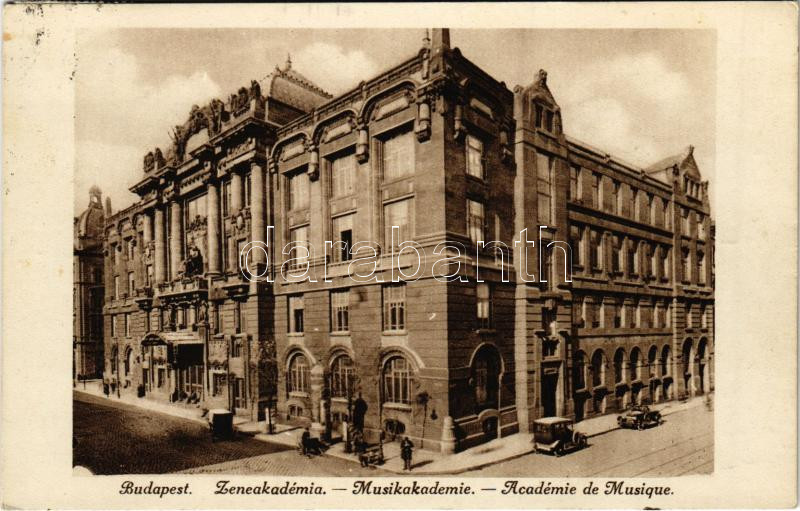 1933 Budapest VI. Zeneakadémia, autók