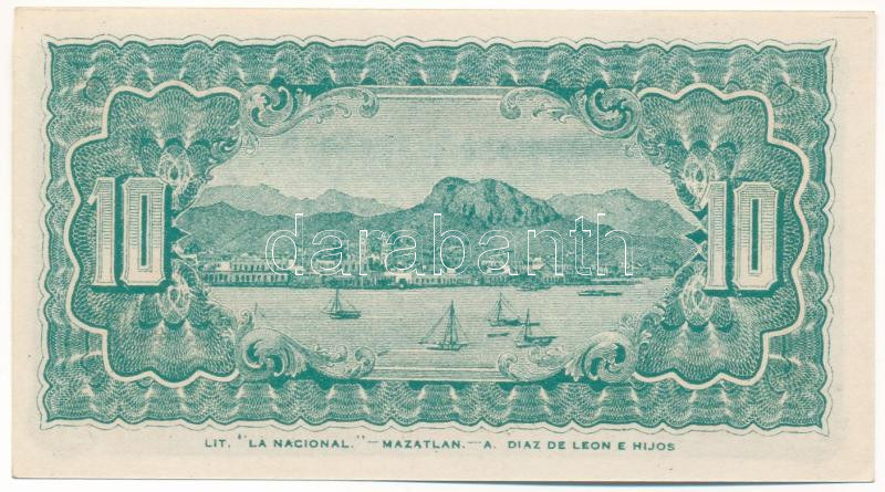 Mexikó / Forradalom / Guaymas 1914. 10c T:I- Mexico / Revolution / Guaymas 1914. 10 Centavos C:AU Krause S1058 - Image 2