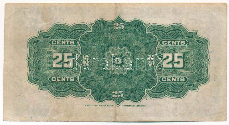 Kanada / Domínium 1923. 25c T:III Canada / Dominion 1923. 25 Cents C:F Krause P#11c - Image 2