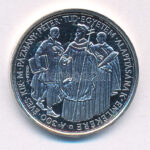 DN 'Magyarok Kincstára - Pázmány Péter 2 pengő, 1935' ezüstözött rézötvözet utánveret, kapszulában (26mm) T:PP kis patina