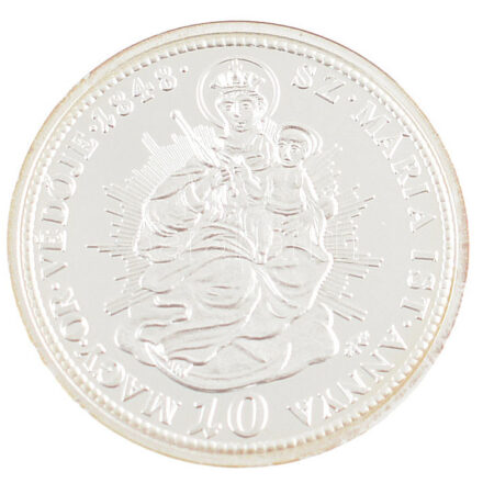 DN 'Magyarok Kincstára - Szabadságharc 10 krajcár' ezüstözött rézötvözet utánveret tanúsítvánnyal, kapszulában (23mm) T:PP kis patina