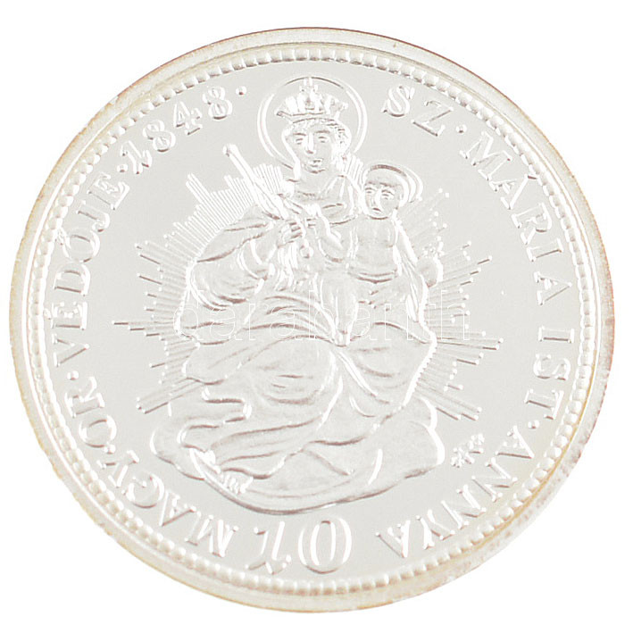 DN 'Magyarok Kincstára - Szabadságharc 10 krajcár' ezüstözött rézötvözet utánveret tanúsítvánnyal, kapszulában (23mm) T:PP kis patina