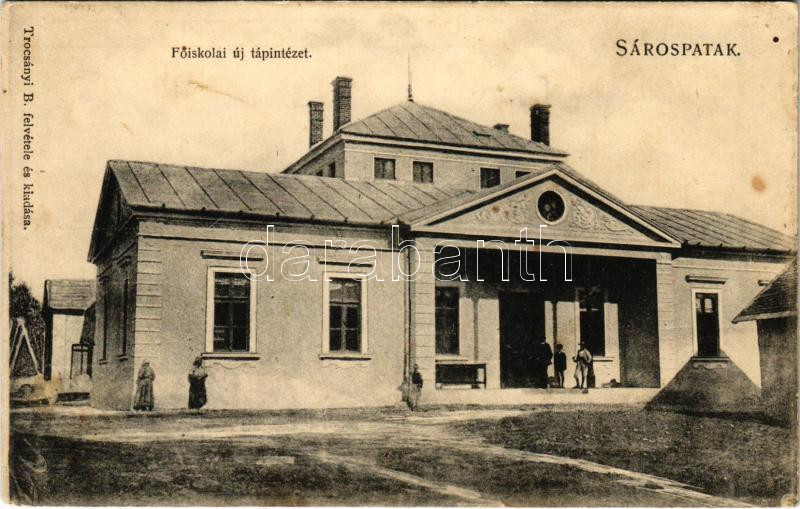 Sárospatak, Főiskolai új tápintézet. Trócsányi B. felvétele és kiadása (EK)