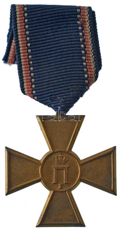 Szerbia 1913. 'Emlékkereszt 1913 - Balkáni Háborúk' aranyozott bronz kitüntetés, mellszalagon T:2 Serbia 1913. 'Commemorative Cross 1913 - of the Balkan Wars' gilt bronze decoration, with ribbon C:XF