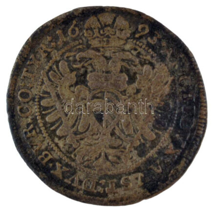 Ausztria 1693. 3kr Ag 'I. Lipót' (1,56g) T:2- patina Austria 1693. 3 Kreuzer Ag 'Leopold I' C:VF patina Krause KM#1169