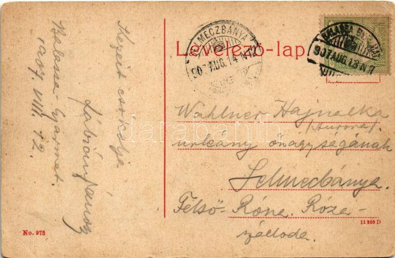 1907 Balassagyarmat, Villa sor. W.L. ? No. 975. (EK) - Image 2