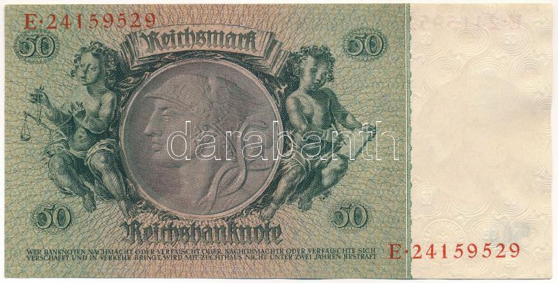 Német Harmadik Birodalom 1933. 50M 'E 24159529' T:I,I- German Third Reich 1933. 50 Mark 'E 24159529' C:UNC,AU Krause 182.a - Image 2