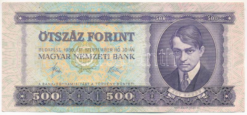 1980. 500Ft T:III szép papír Adamo F42