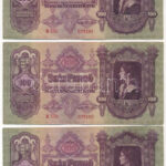 1930. 100P (3x) sorszámkövetők 'E 330 073101 - E 330 073103' T:I- Adamo P17