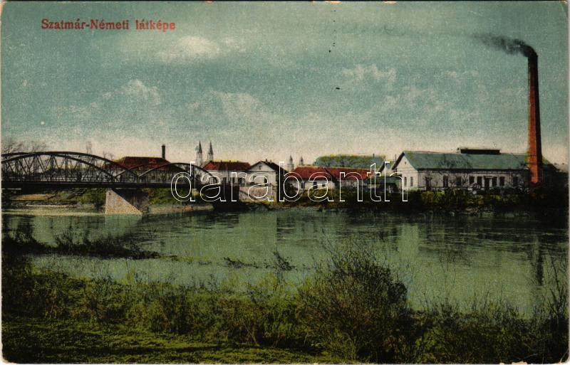 Szatmárnémeti, Szatmár, Satu Mare; látkép, híd / general view, bridge (EK)