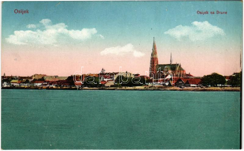 Eszék, Essegg, Osijek; Dráva folyó