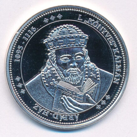 DN 'Magyarország Keresztény Királyai / I. 'Könyves' Kálmán 1095-1116' Ag emlékérem (20,10g/0.333/38mm) T:PP