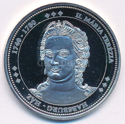 DN 'Magyarország Keresztény Királyai / II. Mária Terézia 1740-1780' Ag emlékérem (20g/0.333/38mm) T:PP