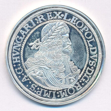 DN 'Magyar tallérok utánveretben - I. Lipót 1687' Ag emlékérem (20g/0.999/38,6mm) T:1 (eredetileg PP) fo.