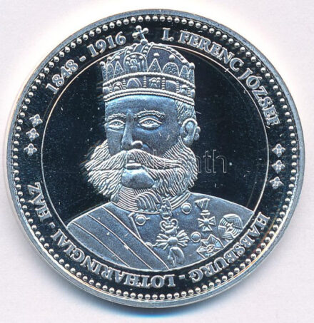 DN 'Magyarország Keresztény Királyai /Ferenc József 1848-1916' Ag emlékérem (20g/0.333/38mm) T:PP