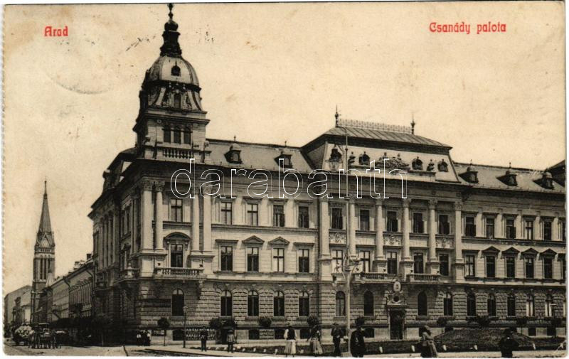 1910 Arad, Arad-Csanádi Egyesült Vasutak palotája / railway company's palace (EK)