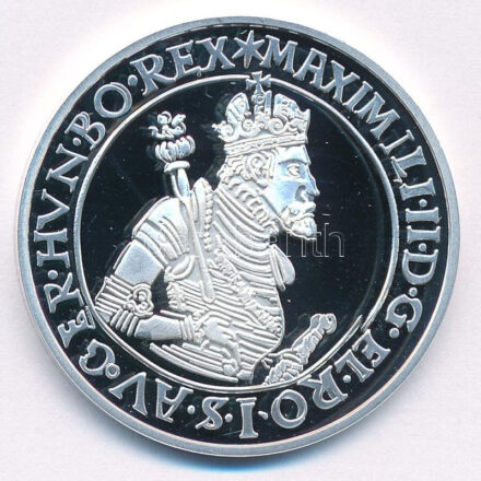 DN 'Magyar tallérok utánveretben - I. Miksa tallérja 1574' Ag emlékérem tanúsítvánnyal (20g/0.999/38,6mm) T:PP