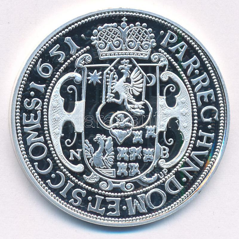 DN 'Magyar tallérok utánveretben - II. Rákóczi Ferenc tallérja 1651' Ag emlékérem tanúsítvánnyal (20g/0.999/38,6mm) T:PP - Image 2