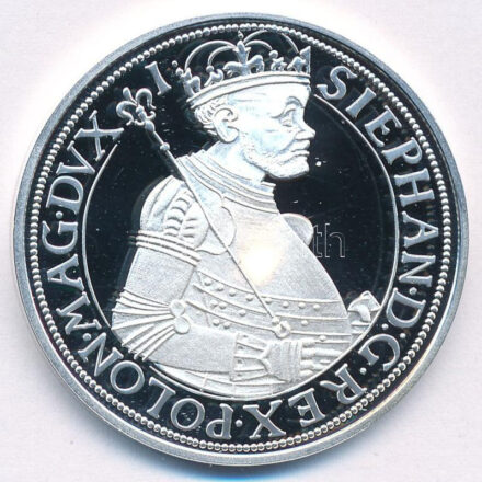 DN 'Magyar tallérok utánveretben - Báthory István tallérja 1585' Ag emlékérem tanúsítvánnyal (20g/0.999/38,6mm) T:PP