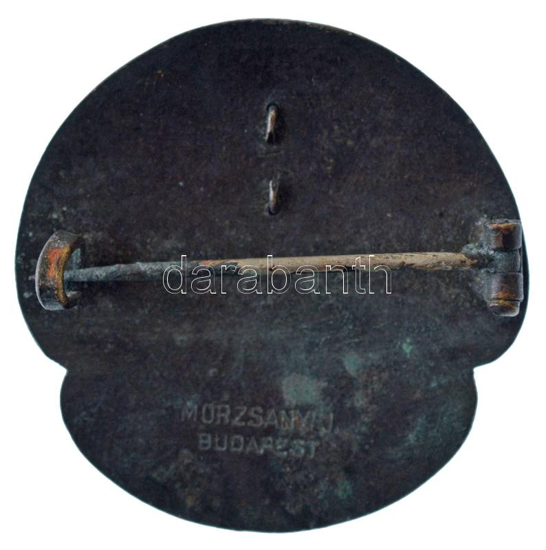 ~1940. 'Kolozsvári Egyetemi É.K. (Énekkar)' zománcozott, ezüstözött bronz jelvény 'Morzsányi J. Budapest' gyártói jelzéssel (33x33mm) T:1- - Image 2