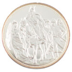 DN 'Magyarok Kincstára - Millenium 1 korona' ezüstözött rézötvözet utánveret tanúsítvánnyal, kapszulában (23mm) T:PP kis patina