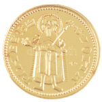 DN 'Magyarok Kincstára - Károly Róbert arany forint' aranyozott rézötvözet utánveret kapszulában (20mm) T:PP - Image 2