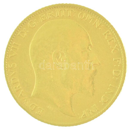 Nagy-Britannia 1904. 1/2S Au 'VII. Edward' (3,99g/0.917) T:2,2- Great Britian 1904. 1/2 Sovereign 'Edward VII' (3,99g/0.917) C:XF,VF Krause KM# 804