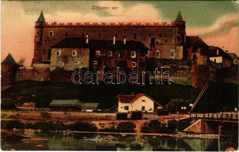 1910 Zólyom, Zvolen; vár. Özv. Löwy Sámuelné kiadása / Zvolensky zámok / castle (EK)