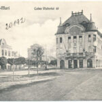 Nagykároly, Carei; Calea Victoriei / Victoriei út, gyógyszertár. Eigner Simon kiadása / street view, pharmacy (r)