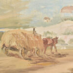 Jelzés nélkül: Szekér. Olaj, vászon. 55x68 cm - Image 2