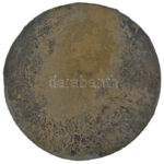 'Férfi portré' egyoldalas ezüstözött bronz emlékérem feloldatlan FB(?) szignóval (175mm) T:1- patina - Image 2