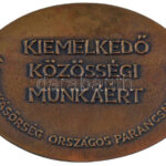 1957. ' KISZ 1919-1957 / Kiemelkedő közösségi munkáért - A munkásőrség országos parancsnokától' kétoldalas bronz plakett (120x85mm) T:1- - Image 2