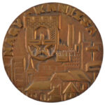 ~1970-1980. 'Nagykanizsa' egyoldalas bronz emlékérem (110mm) T:1-