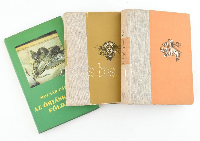 Széchényi Zsigmond: Nahar. Indiai útinapló. . Csui. Afrikai vadásznapló. 1928. október - 1929. április. Bp., 1964-1966., Szépirodalmi. Fekete-fehér fotókkal illusztrált. Kiadói félvászon-kötések, kopott borítókkal. + Molnár
