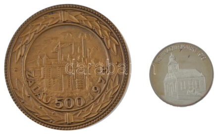 Románia 1973. 'Zilah 500 1973 / 1473' kétoldalas bronz emlékérem (60mm) + Német Szövetségi Köztársaság 1978. 'Karácsonyi vásár 1978' kétoldalas Cu-Ni emlékérem T:1,1- ütésnyom Romania 1973. 'Zălau 500 1973 / 1473' two sided