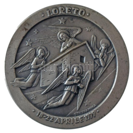 Olaszország 1979. 'Kápolnazenék Nemzetközi Szemléje' kétoldalas ezüstözött fém emlékérem 'Fanini' gyártói jelzéssel, Szign: Steffanina (58mm) T:2 Italy 1979. 'International Review of Chapel Music' two-sided silver plated metal
