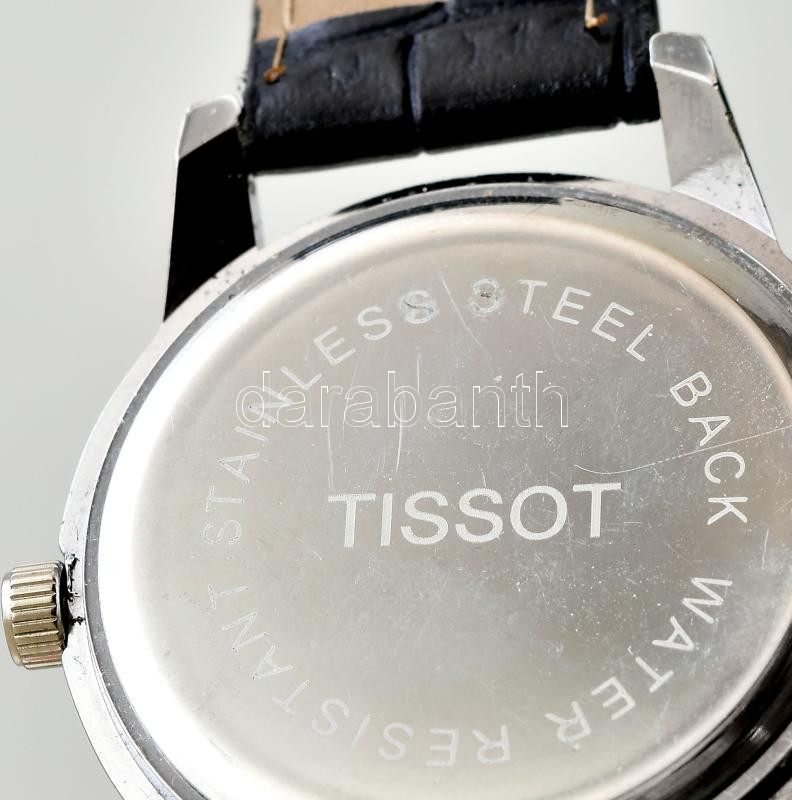 Tissot replika quartz férfi karóra, dátumkijelzővel, jó állapotban, d: 4,5 cm - Image 3