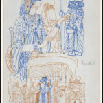 Reich Károly (1922-1988): Vissza az időben, nyomat, utólagos jelzéssel, paszpartuban, 22×16 cm - Image 2