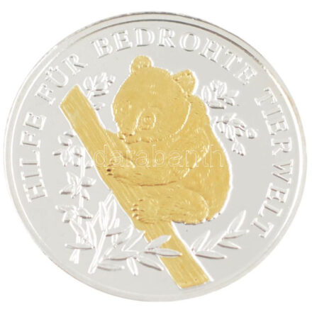 Németország DN 'WWF / Koala' részben aranyozott, jelzett Ag emlékérem kapszulában (11g/0.999/26mm) T:PP ujjlenyomat, fo. Germany ND 'WWF / Koala' partially gilt, hallmarked Ag medallion in capsule (11g/0.999/26mm) C:PP fingerprints, spotted