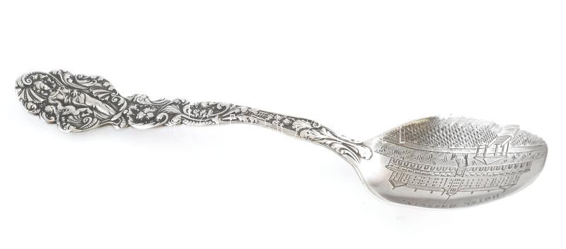 Ezüst(Ag) Breslin díszkanál, jelzett, h: 12,9 cm, nettó: 15,9 g