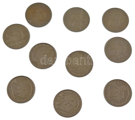 2018. 50Ft Cu-Ni 'Birkózó Világbajnokság' (10x) T:1-,2 Adamo FOEM14