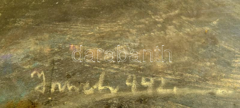 Imreh Zsigmond (1900-1965): Csendélet. Pasztell, papír, jelzett, üvegezett fakeretben, 60×50 cm - Image 2