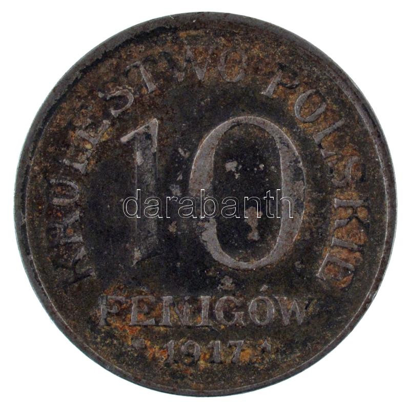 Lengyelország / Német megszállás 1917FF 10f Fe T:2-,3 Poland / German Occupation 1917FF 10 Fenigow Fe C:VF,F Krause Y#6 - Image 2